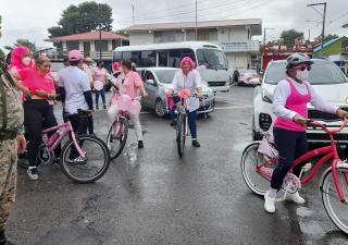 La región de salud de Panamá Este Inicia lanzamiento de la campaña de la cinta rosada.