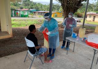 Realizan hisopados en el corregimiento Empalme en Bocas del Toro