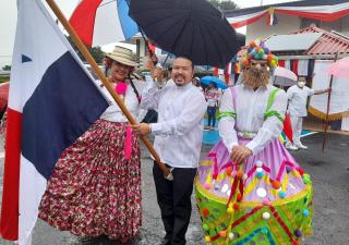 Inicio de los actos cívicos en Panamá Este