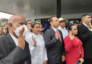 Autoridades de San Miguelito rinden honores a la Patria