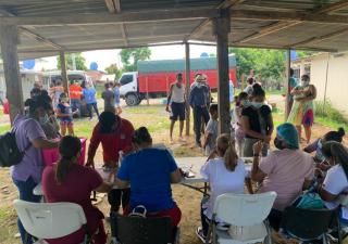 Pruebas de hisopado en El Empalme, Bocas del Toro