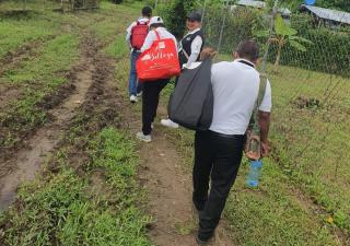 Vacunación en el área fronteriza de Bocas del Toro
