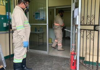 Realizan sanitización en sede regional en Bocas del Toro