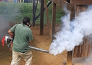 Nebulizan Charco La Pava en Bocas del Toro