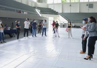 Voluntarios de la USMA reciben inducción para participar en proceso de vacunación en el 8-7 