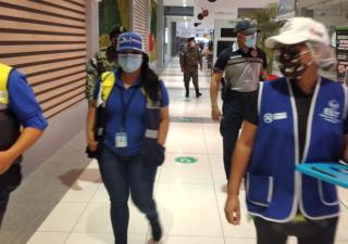 Verifican protocolos COVID-19 en centro comerciales