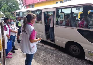 Acciones de verificación a transporte público en Bugaba
