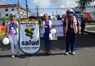 Minsa en Chiriquí participa de gran marcha contra la violencia