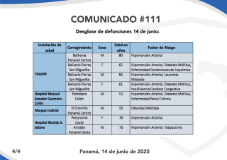 COMUNICADO N° 111