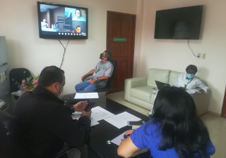 Herrera participa en reunión virtual