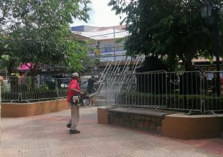 Fumigación en área de carnaval de Chitré