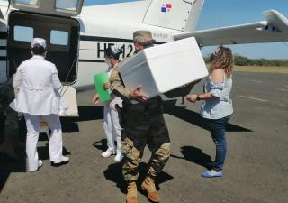Herrera recibió nuevo lote de vacunas pediátricas 