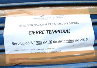 Farmacia no cumplió y MINSA la cierra temporalmente