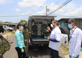 MINSA instala puesto de muestras de COVID-19 en Koskuna .
