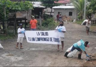 Jornada de limpieza en Barriada Guaymí distrito de Almirante