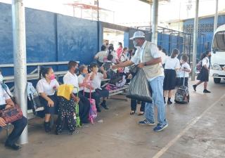 Promueven uso de mascarillas en escuelas santeñas 