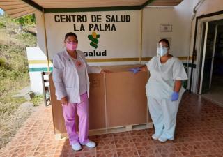 Centro de Salud de La Palma en Los Santos, recibe nevera para conservar las vacunas