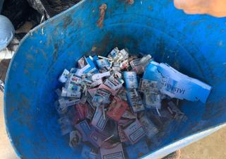 Destruyen cigarrillos de contrabando decomisados en operativos de Salud Pública 