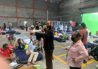 Promoción de la Salud orienta a migrantes de albergue temporal en la importancia del lavado de las manos