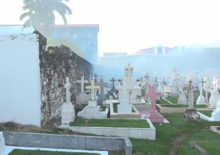 Cementerios de la capital son nebulizados e inspeccionados previo al día de los difuntos