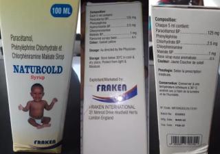Lote del Jarabe Naturcold identificado en Camerún, no está registrado en Panamá