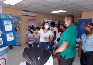 Acciones de Promoción de la Salud en el stand de la feria de La Chorrera