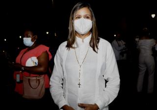 Directora regional de Salud en San Miguelito asiste a acto de incineración de banderas 