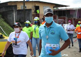Autoridades en San Miguelito contra la COVID 