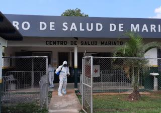 Vectores realiza desinfección en Centro de Salud de Mariato