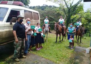 Continúa la entrega de mascarillas en centros educativos en Veraguas 
