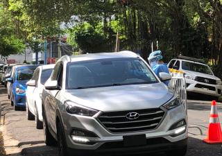Parque Urracá punto transitorio para la toma de hisopado
