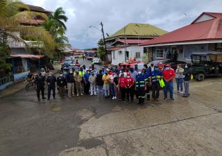 Simulacro de tsunami en Isla Colón