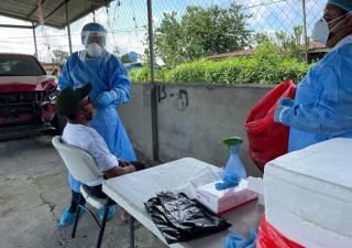 Búsqueda activa de casos en El Empalme Changuinola  