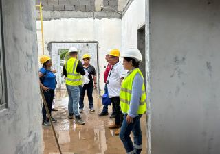 Construcción del Puesto de Salud de Cerro Banco con 75 % de avance