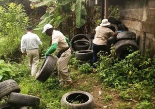En Las Garzas autoridades regionales no bajan la guardia y continúan las acciones contra el dengue 