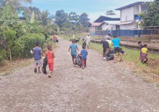 Realizan jornada de limpieza en el corregimiento de Guabito en Bocas del Toro 