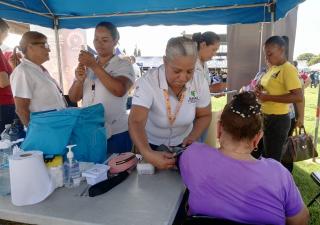Región de Salud de Herrera participa en feria interinstitucional en el corregimiento de Monagrillo