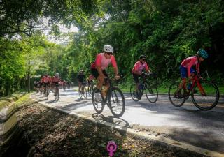 Realizan ciclismo en actividades contra el cáncer en Colón