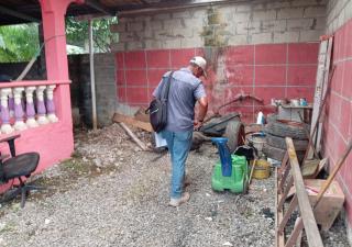 La lucha contra el dengue inicia con la eliminación de criaderos de mosquitos.
