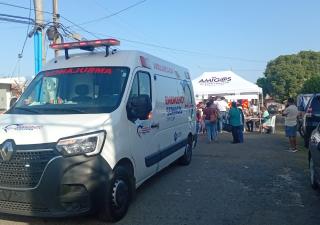 Región de Salud de Los Santos brindó apoyo en jornada de entrega de mochilas escolares en La Villa