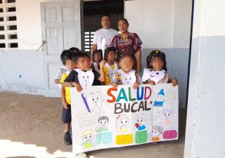 Región de Salud de Kuna Yala promueve el cuidado de la salud bucal durante la jornada educativa.