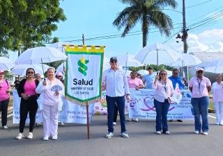 Los Santos da inicio a la campaña de la cinta rosada y celeste