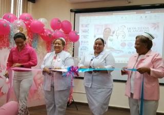Minsa en Colón hace lanzamiento de la Campaña Cinta Rosada y Celeste