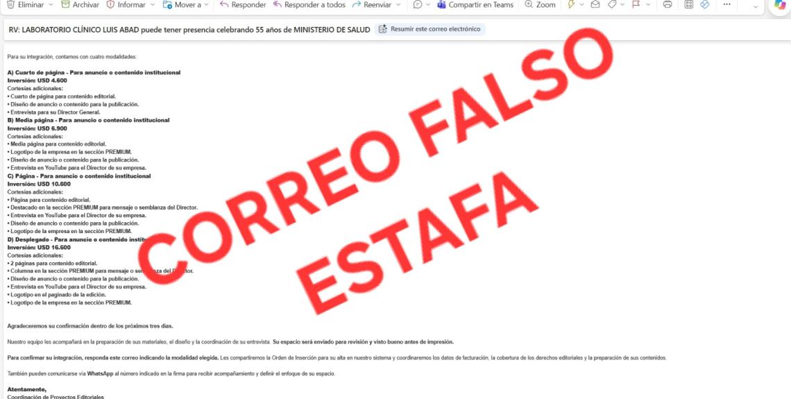 Minsa alerta sobre estafas