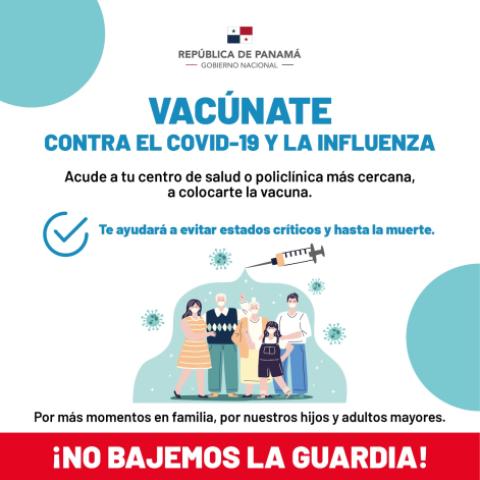 Vacúnate contra el Covid-19 y la Influenza